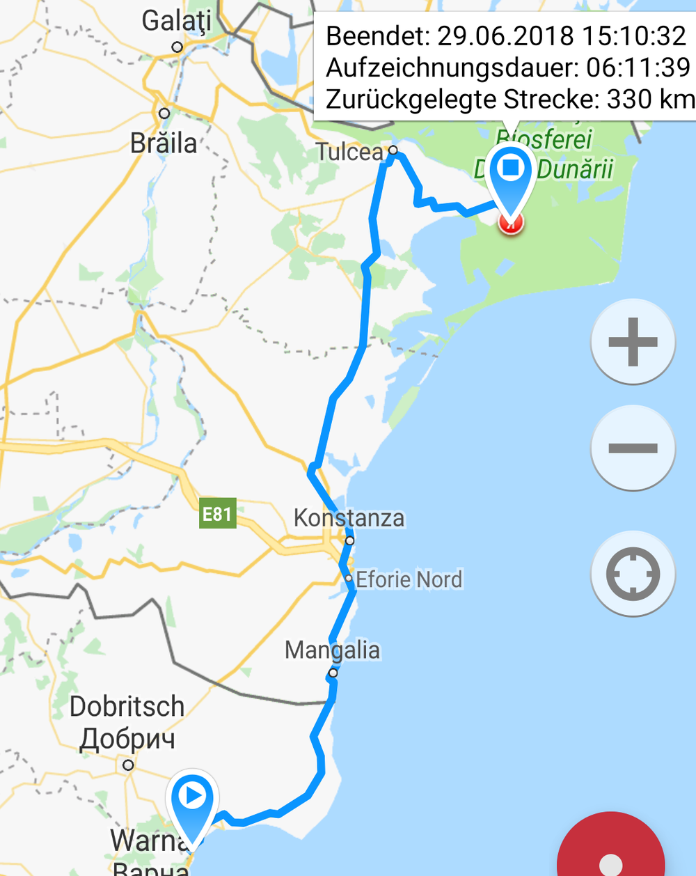 330 km vom Goldstrand mitten ins Donaudelta 😊